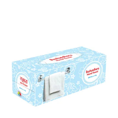 Bashundhara Hand Towel White (200 X 1) ply Box each