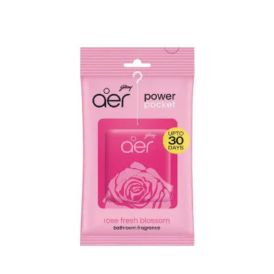 Godrej Aer Power Pocket Bathroom Fragrance Rose Fresh Blossom 10 gm